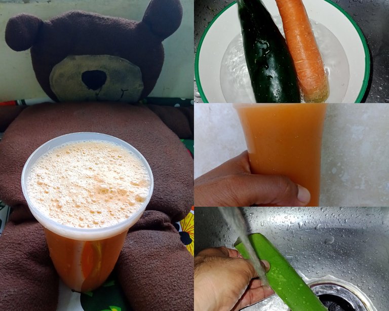 Refreshing Aloe, Cucumber and Carrot Juice 