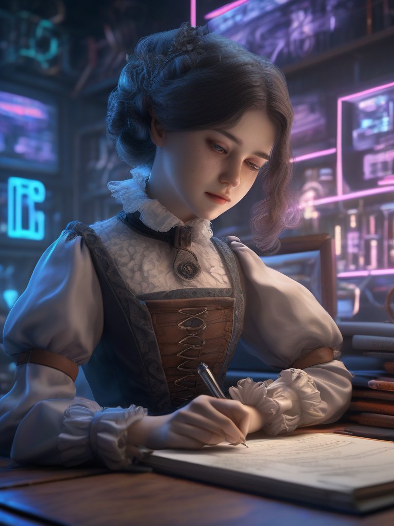 Girl writing at a desk 2.png
