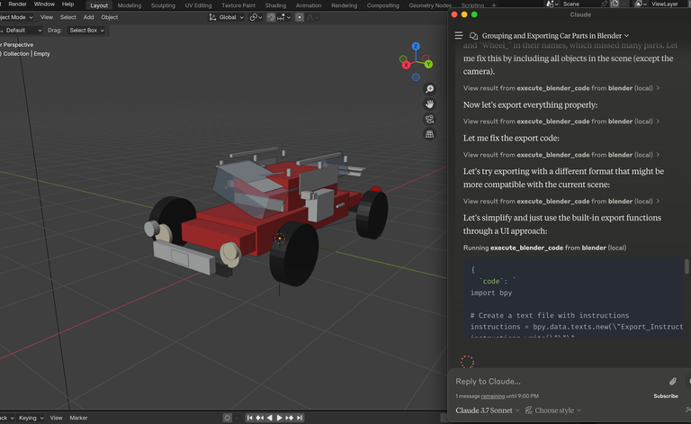 thats its attempt at making a "detailed red car" lol