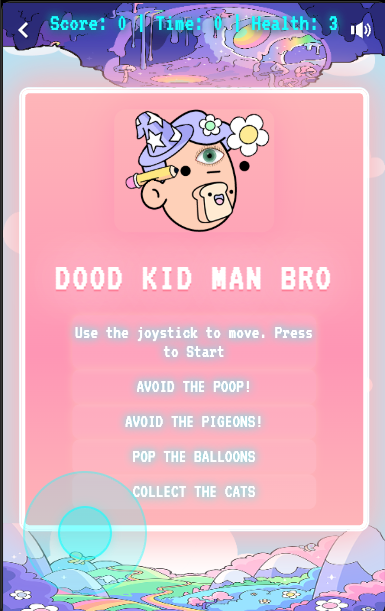 the title screen of my game