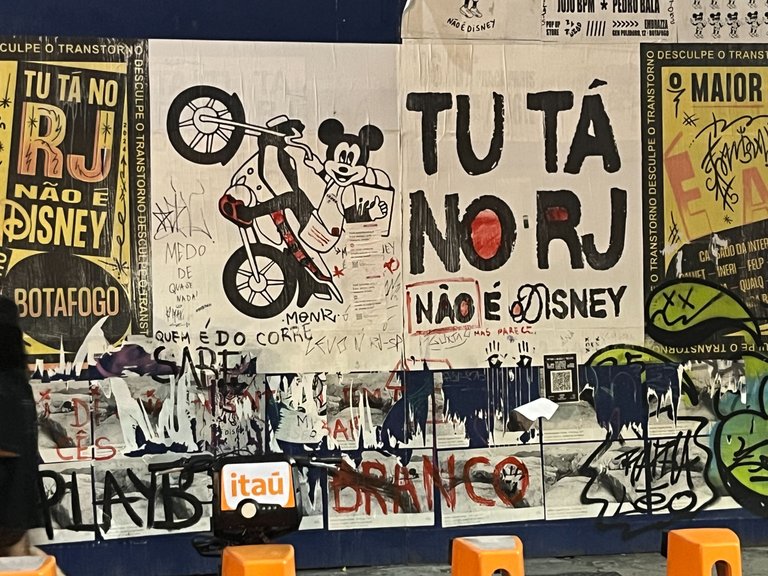 street art that says "This is Rio Not Disney"