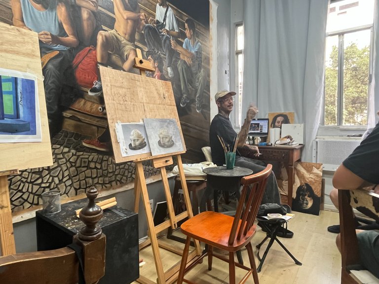 Nikolas Demurtas in his studio