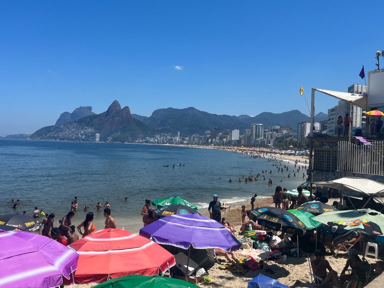 packed beach