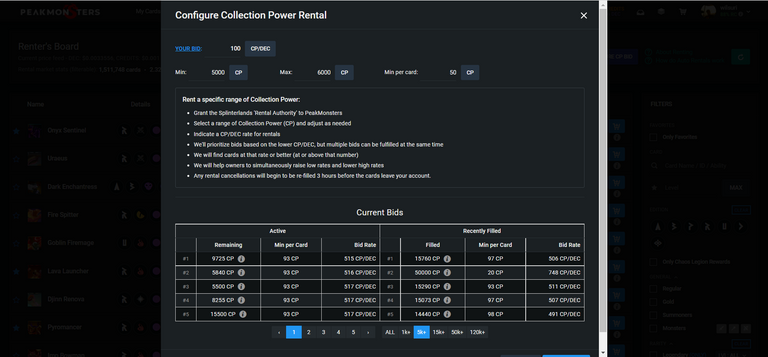 Configure CP BID