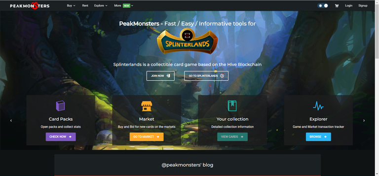 Main Interface by https://peakmonsters.com/