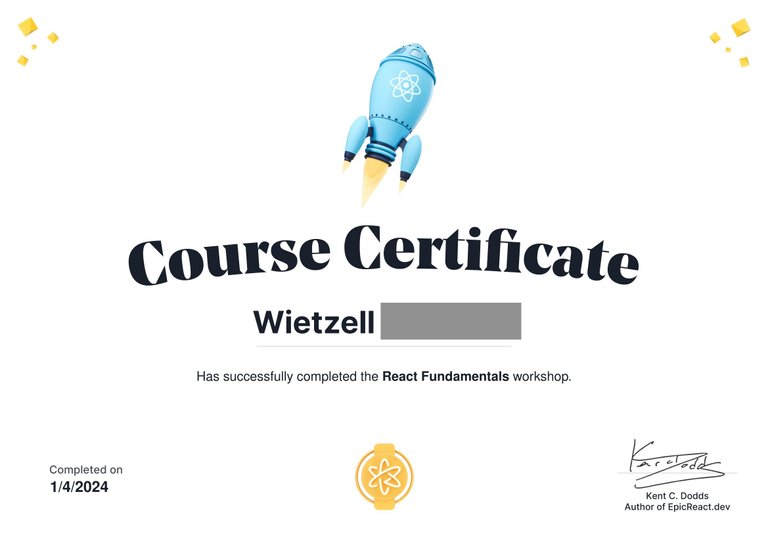 My certification of completion