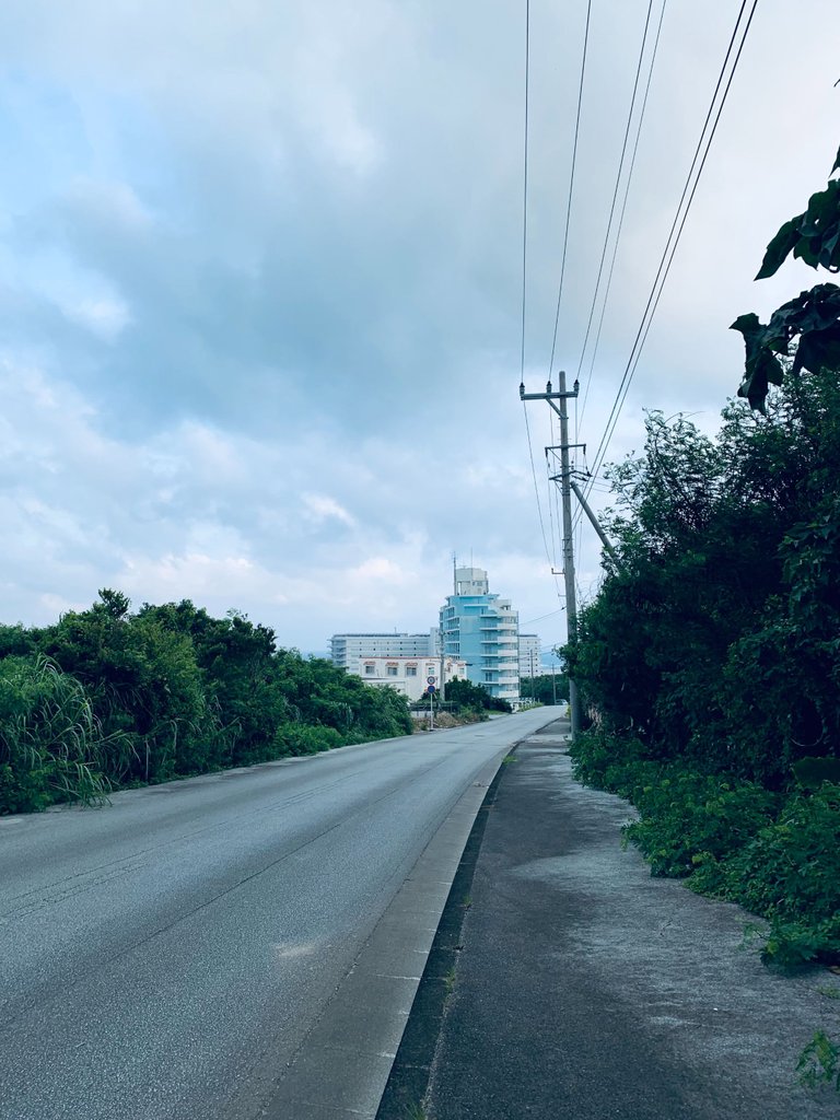 Walking to the beach from our accommodation