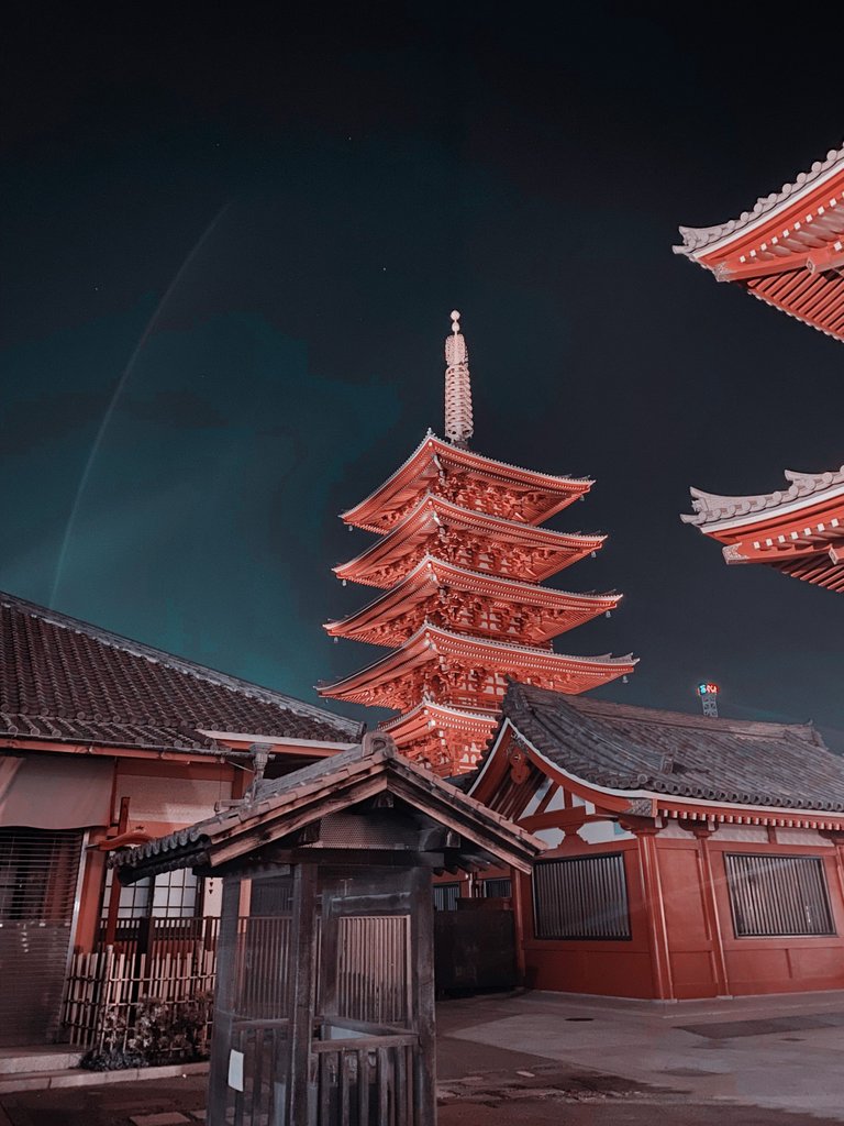 Pagoda at night