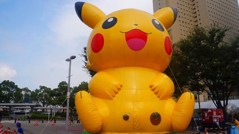 Big Pikachu balloon you would see upon exiting from the train station