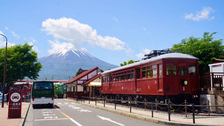 Mount Fuji from Kawaguchiko station