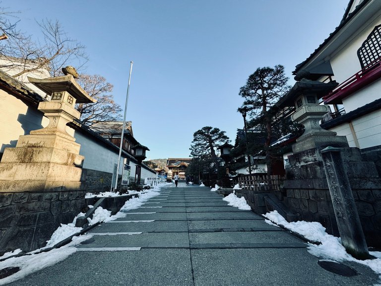 Entering the temple grounds soon