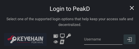PeakD sign in using Keychain