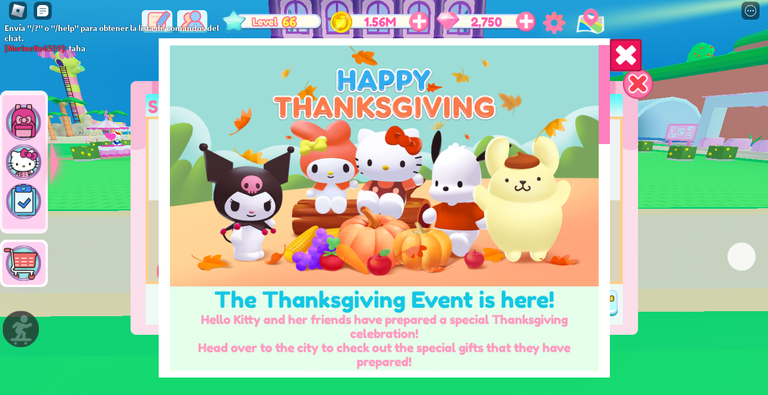 New Thanksgiving Day Update - Hello Kitty Café 🎁🌷✨[ENG - ESP