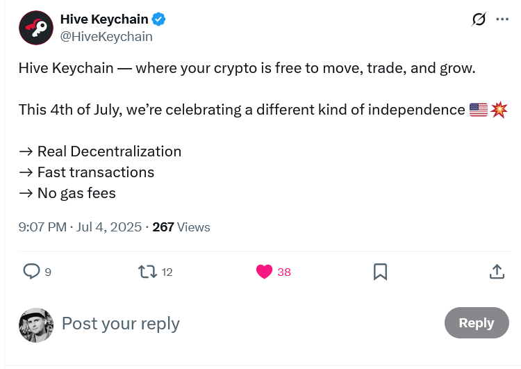 Screenshot 2025-07-05 at 12-55-33 (1) Hive Keychain on X Hive Keychain — where your crypto is free to move trade and grow. This 4th of July we’re celebrating a different kind of independence 🇺🇸💥 → Real Decentralization → F[...].png