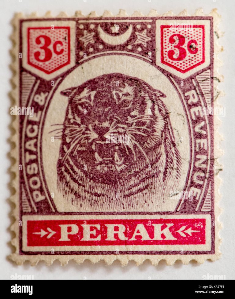 stamps-from-former-british-colony-perak-in-south-east-asia-KR27F8.jpg