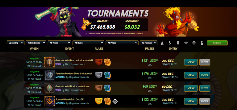 Tournament Page