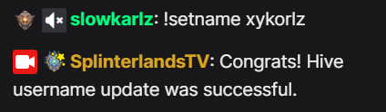 Sucessful connecting my hive username on twitch