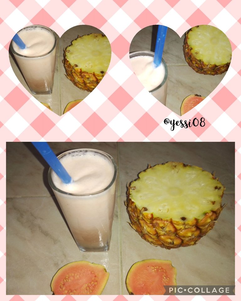 Esp/Eng  Delicious and nutritious pineapple and guava smoothie!
