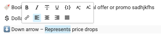 Styling toolbar