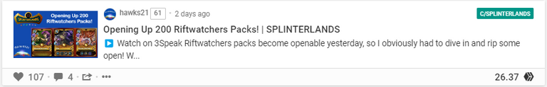 Opening Up 200 Riftwatchers Packs! | SPLINTERLANDS