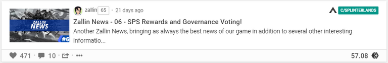 Zallin News - 06 - SPS Rewards and Governance Voting!