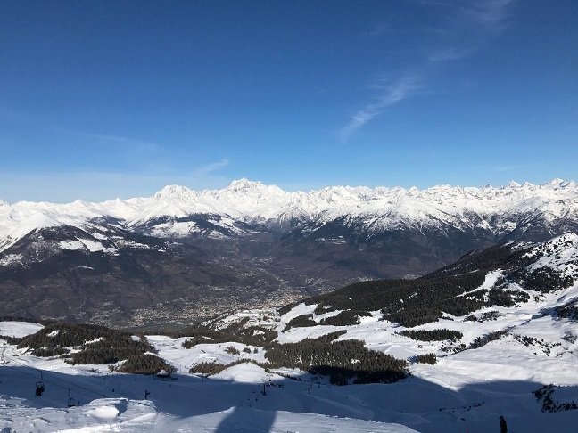 Aosta view from Piatta de Grévon 2752 mt