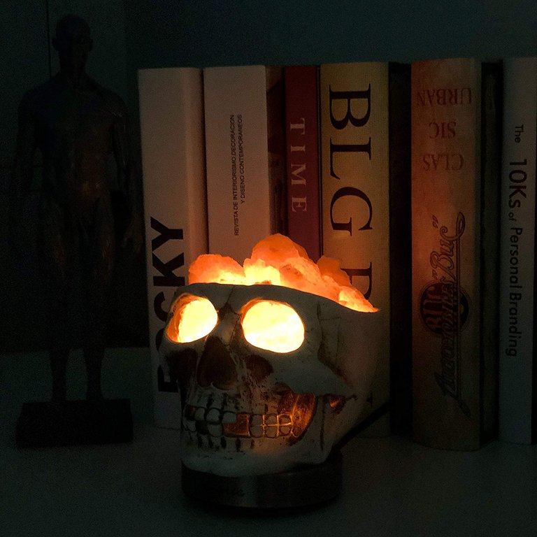 VERY RARE SKULL DESIGN HIMALAYAN SALT LAMP