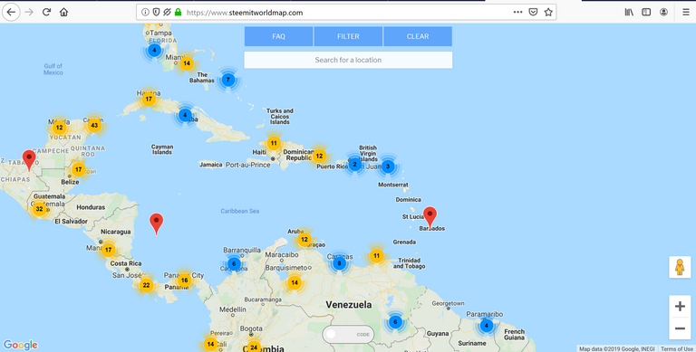 Steemit World Map - Jamaica is looking a little empty