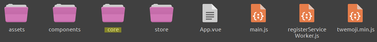 as you can see, we store the isolated core game logic in its own folder