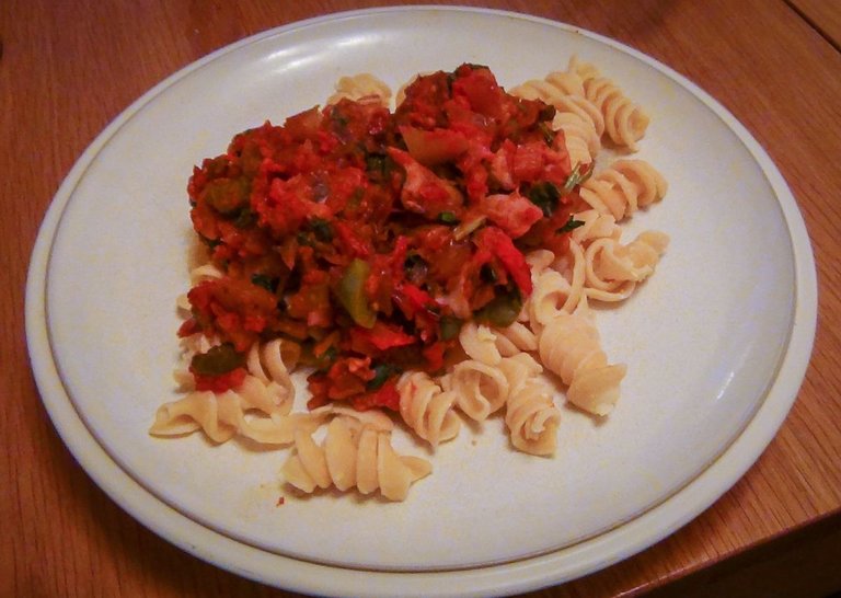 chickpea pasta finished