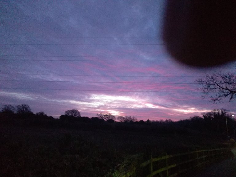 gorgeous sunrise and my big fat finger