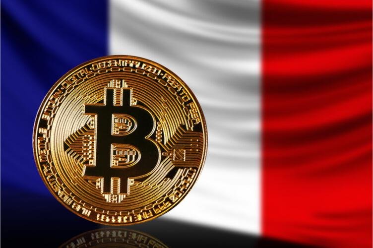 gold coin bitcoin on a background of a flag France-2.jpg