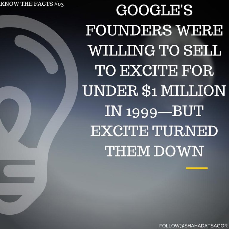 Google's founders were willing to sell to Excite for under $1 million in 1999—but Excite turned them down..jpg