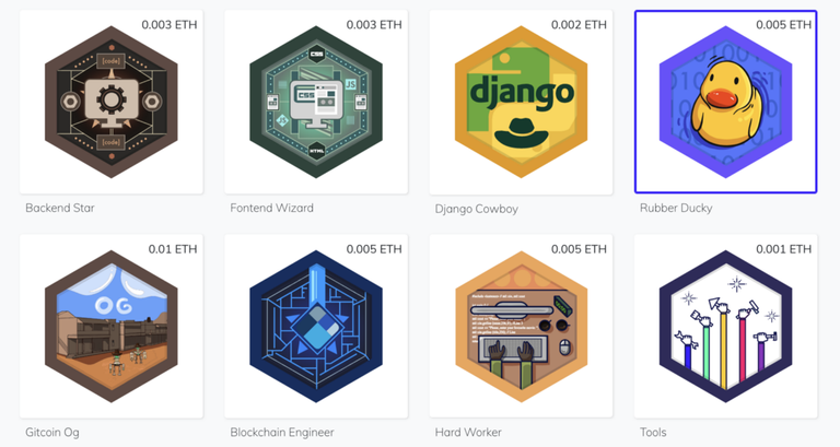 Kudos token minted on Gitcoin examples