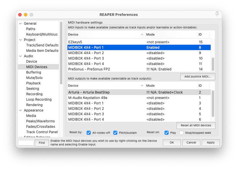 MIDI device input enabled | Recording and Mixing Electronic Drums | Golden City Sound