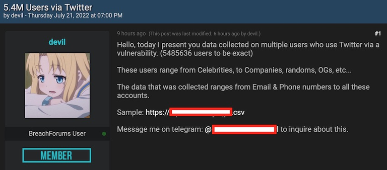 Restore Privacy - Verified Twitter Vulnerability Exposes Data from 5.4 Million Accounts