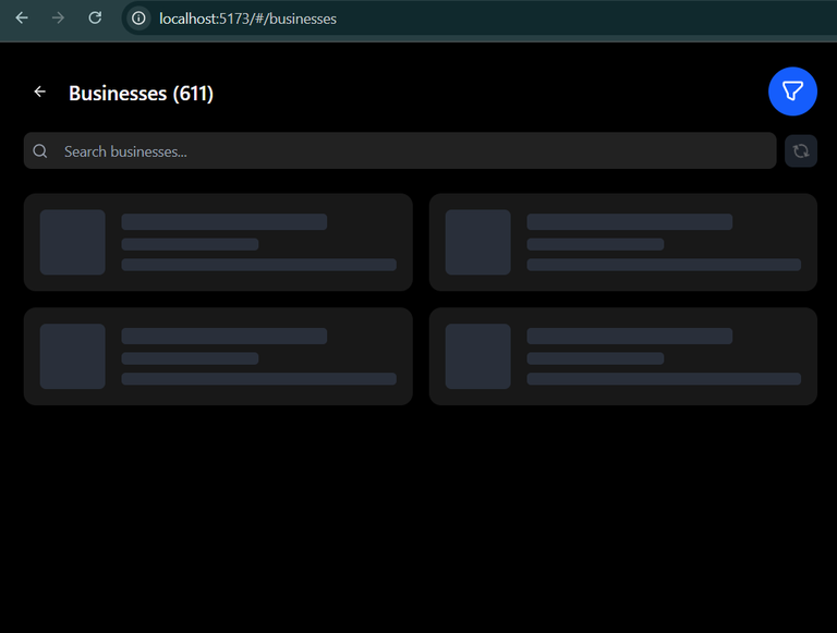 Skeleton Loader - Tablet / Desktop view