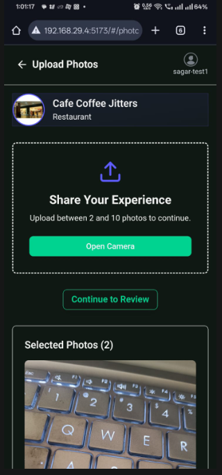 Camera for taking photo - issue fixed