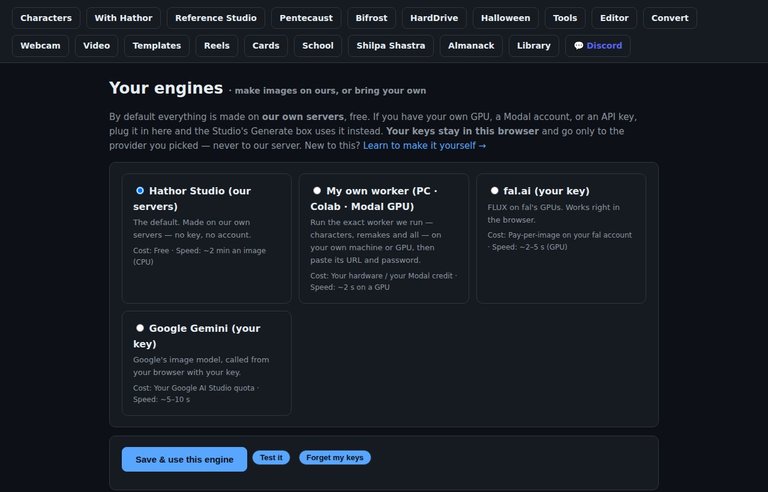 Your engines: ours by default, or your own