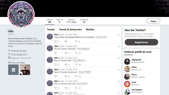 Screenshot des Twitteraccount
