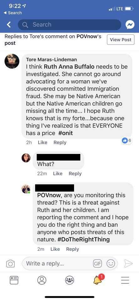 Facebook screenshot