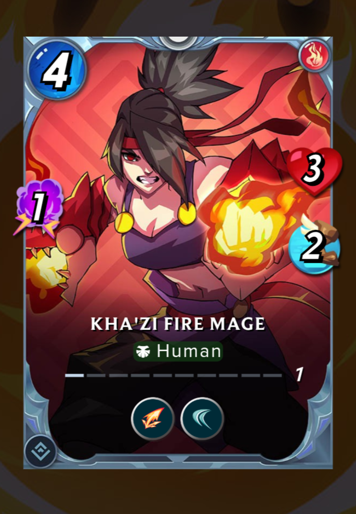 Splinterlands|| Kha'zi Fire Mage || Common Fire Unit.