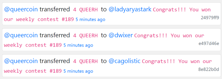 QUEER rewards QC Contest 189