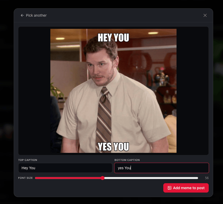 Meme Maker Integration