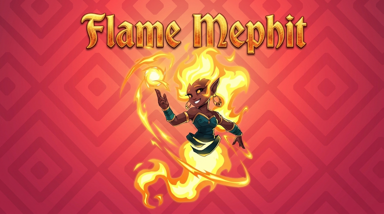 Splinterlands- Flame Mephit: A small yet effective warrior with a low mana cost.