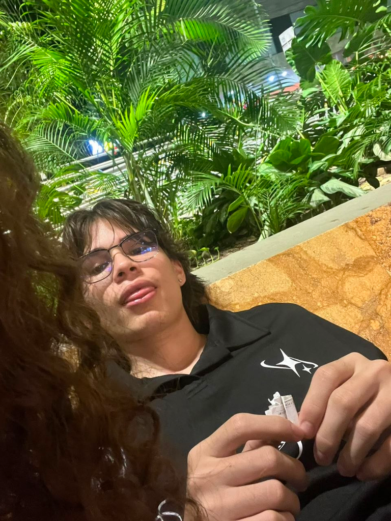 At university, next to my girlfriend