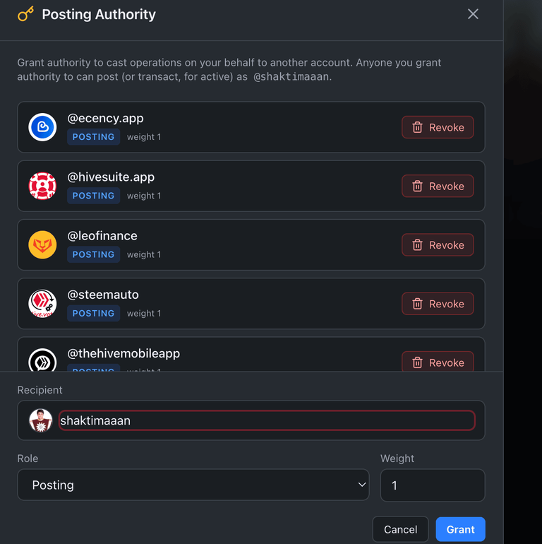 Posting Authority Management