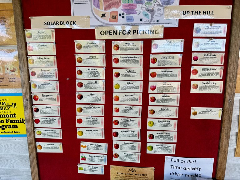 Varieties open for picking