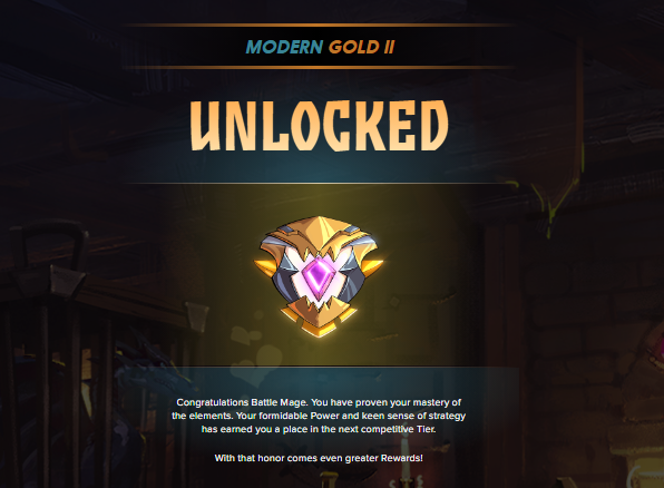 Advanced to Gold II and Reward Chests