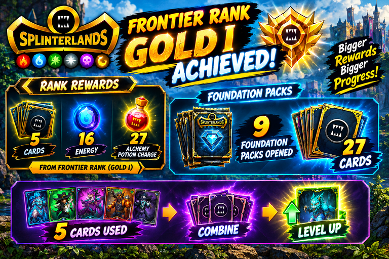 Achieved Gold I in Frontier Rank | Rewards, Foundation Packs & Card Upgrades!